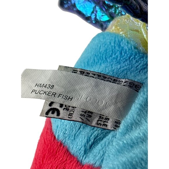 Ganz Pucker Fish Plush Toy HM438 Stuffed Animal Beanie Shiny Fins 10" No Code - Picture 5 of 6